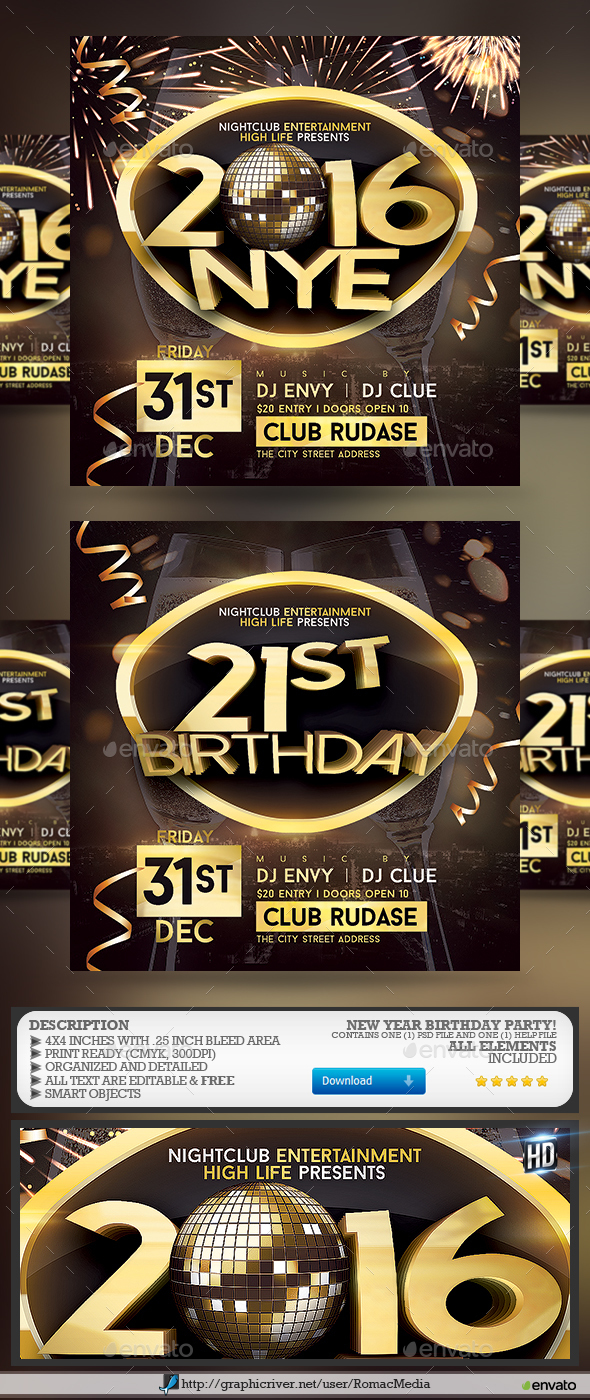 New Year Birthday Party - Clubs & Parties Events