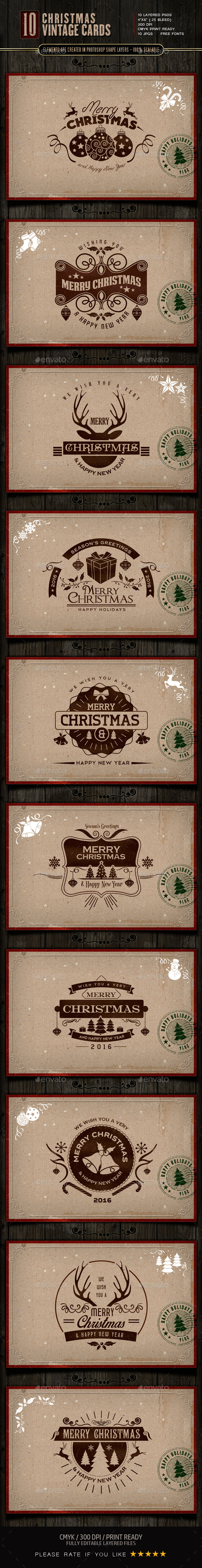 Retro / Vintage Christmas Cards - Holiday Greeting Cards