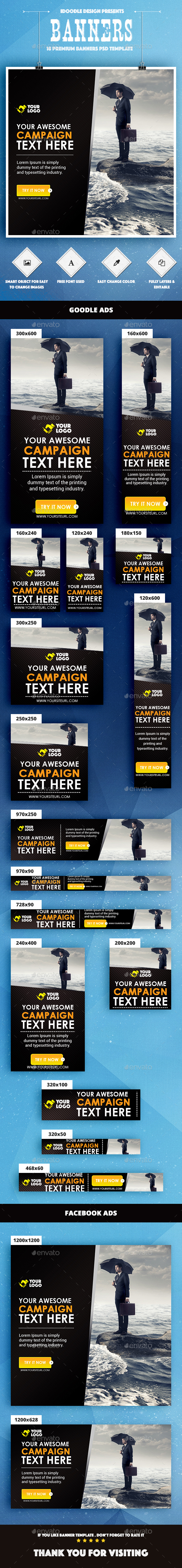 Multipurpose Banners Ad - Banners & Ads Web Elements