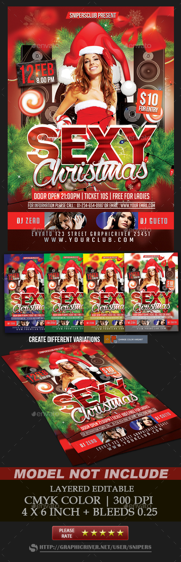 Sexy Christmas - Events Flyers