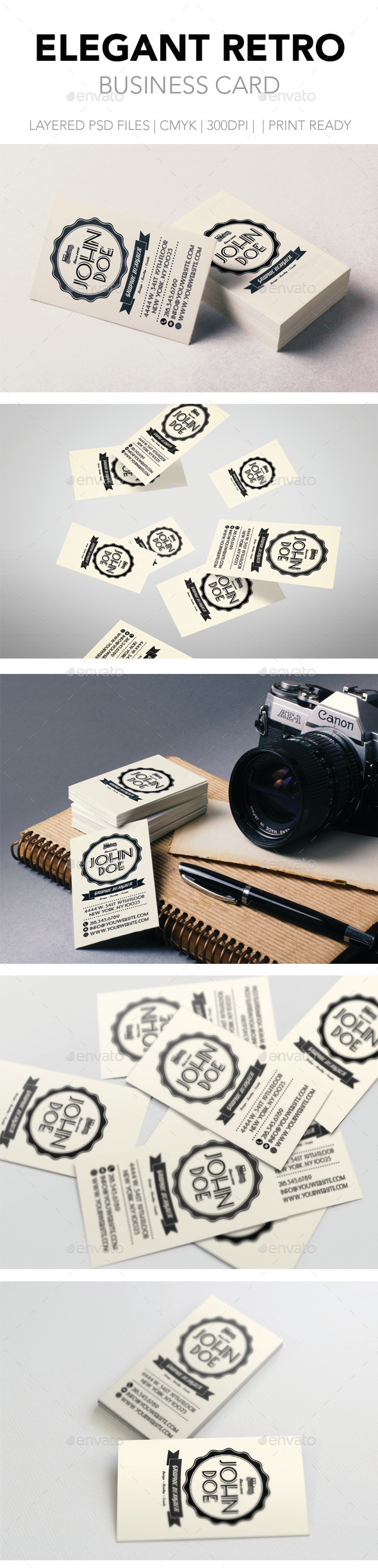 Elegant Retro Business Card - Retro/Vintage Business Cards