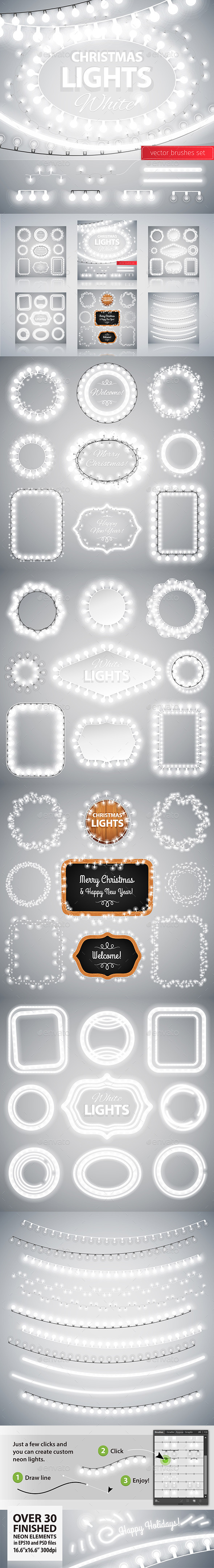 White Christmas Lights Decoration Set - Christmas Seasons/Holidays