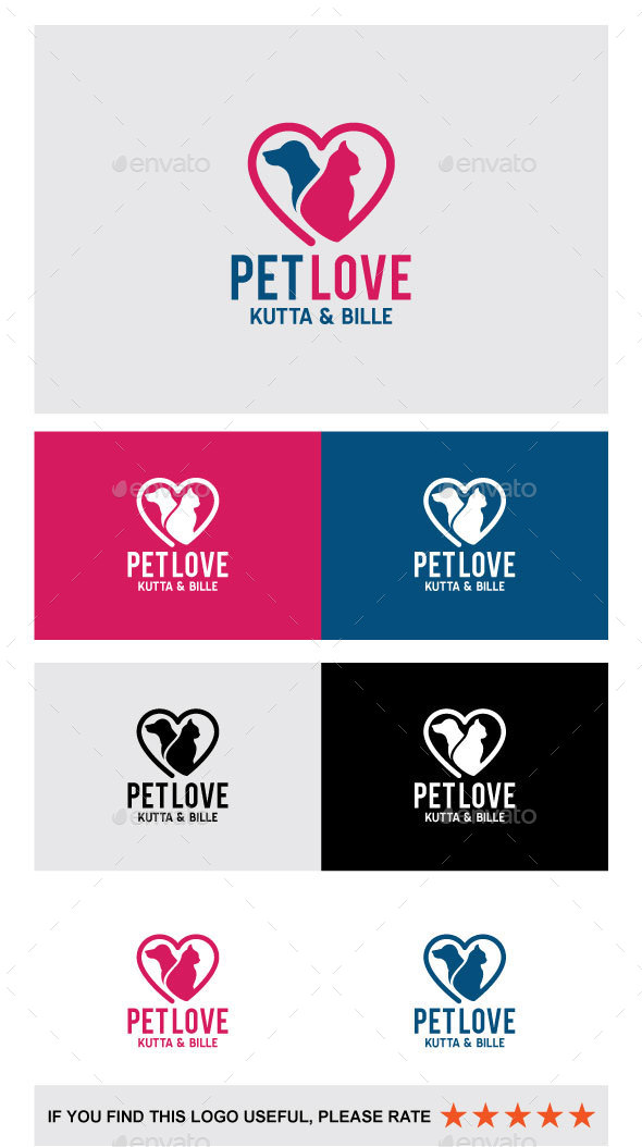 Pet Love - Logo - Animals Logo Templates