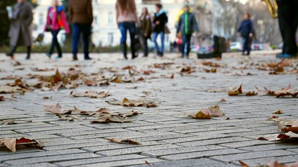Autumn. People Walking. alt