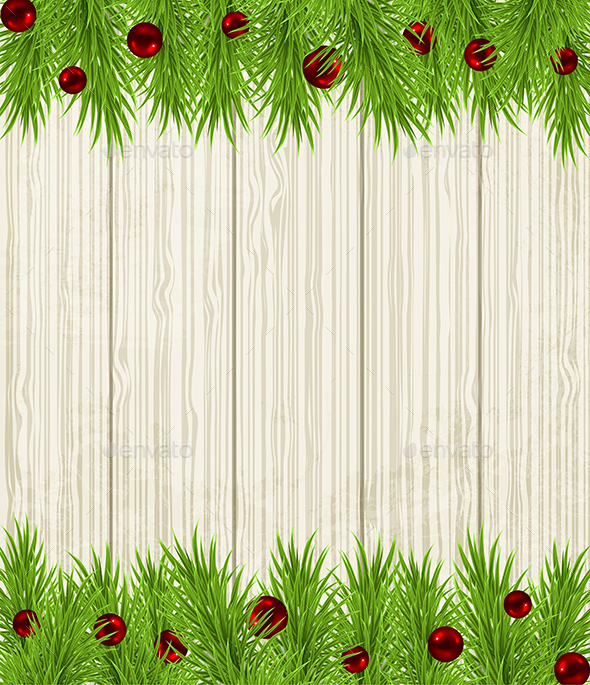 Wooden Christmas Background - Christmas Seasons/Holidays
