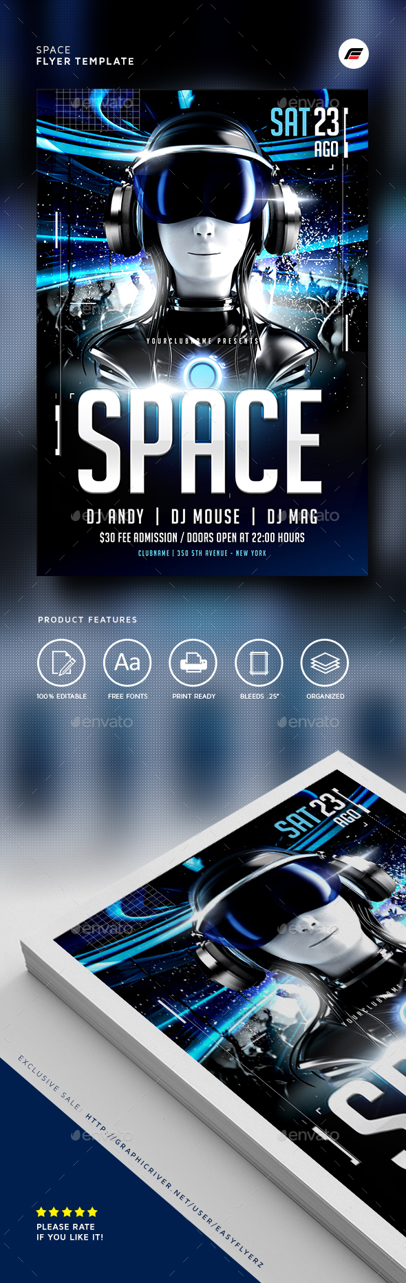 Space Flyer Template - Events Flyers