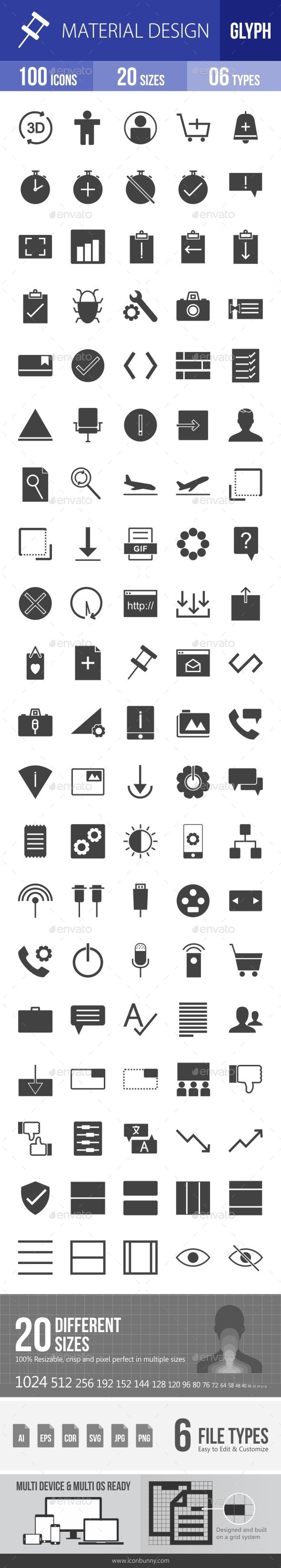 Material Design Glyph Icons - Icons