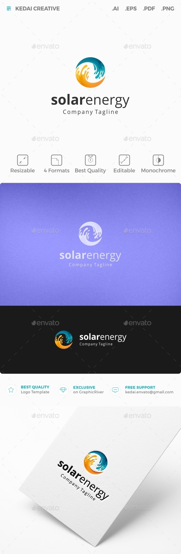 Solar Energy - Nature Logo Templates