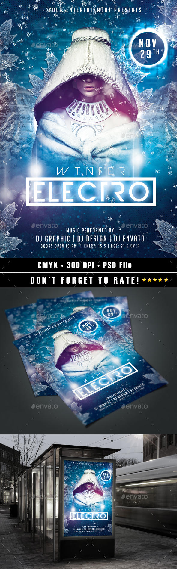 Winter Electro Flyer - Events Flyers