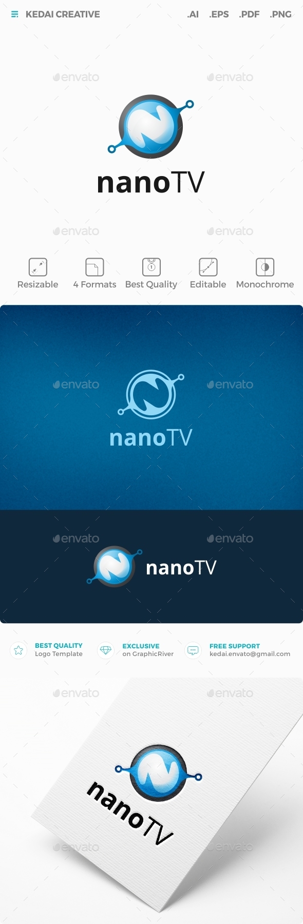 Nano TV - Letters Logo Templates