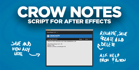 Crow Notes | After Effects Script