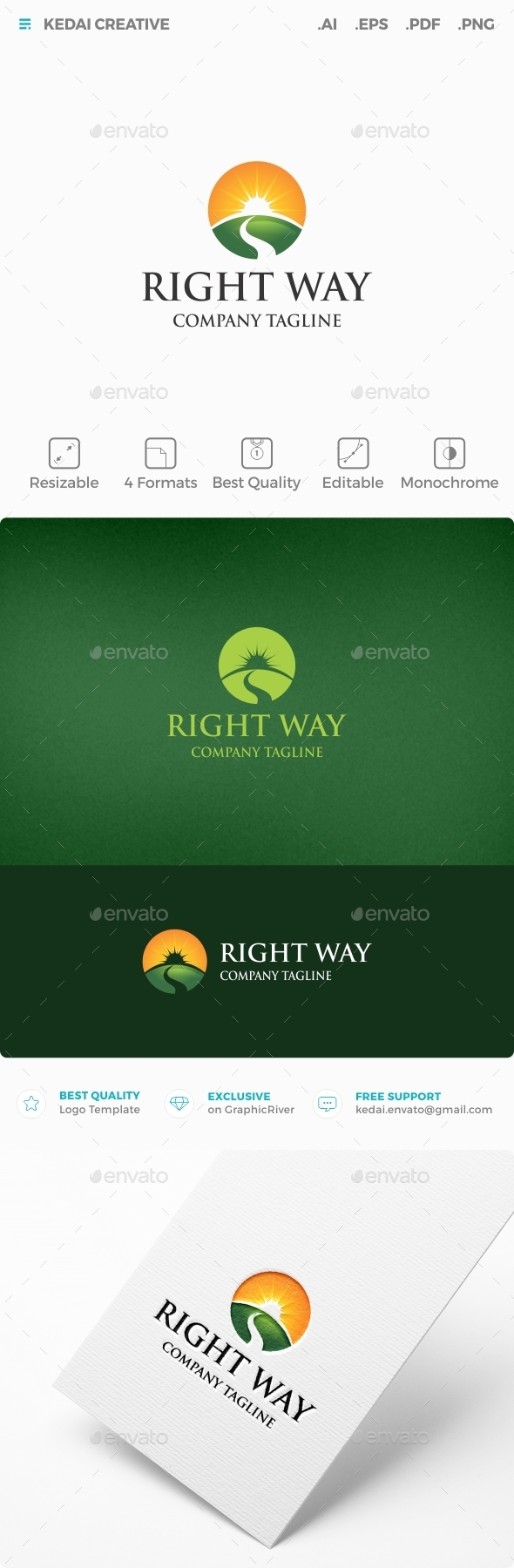 Right Way - Nature Logo Templates