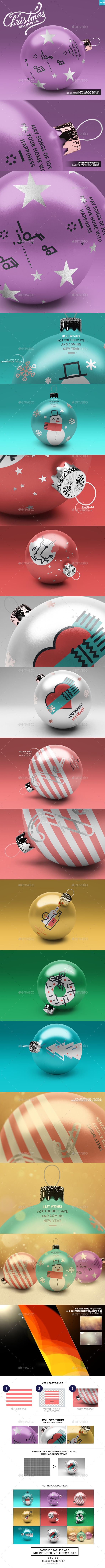 Christmas Ball Mockups - Miscellaneous Print