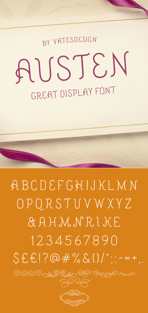 Austen Display - Decorative Fonts