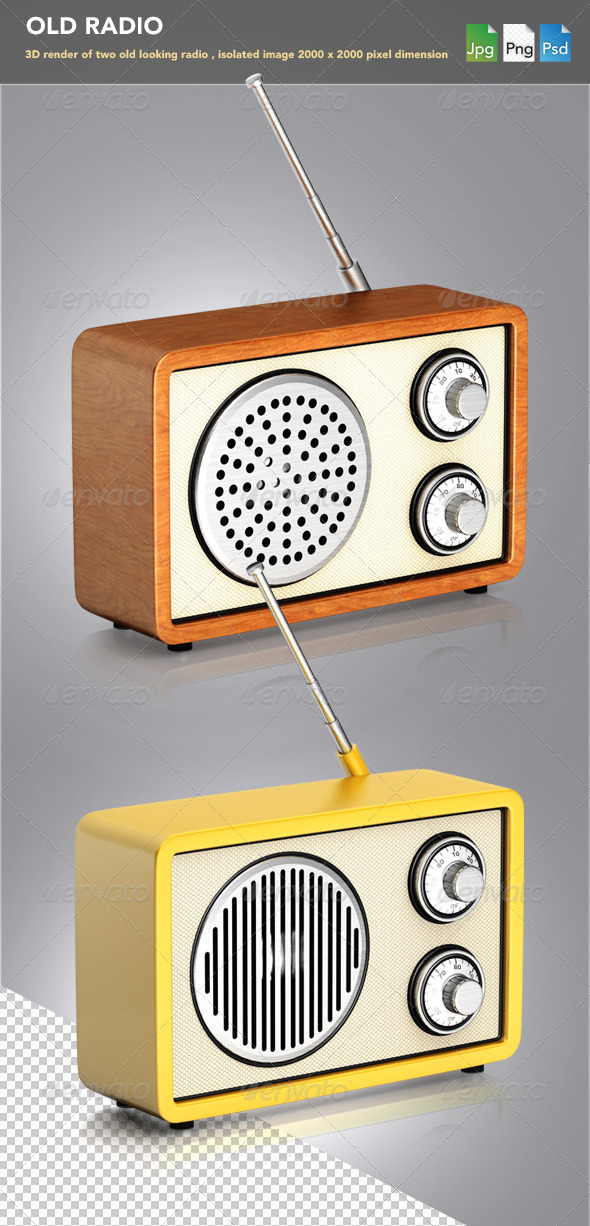 Old Radio - Objects 3D Renders