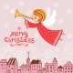 Christmas Card With An Angel.