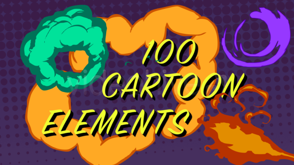 100 Cartoon Elements - VideoHive 13725206