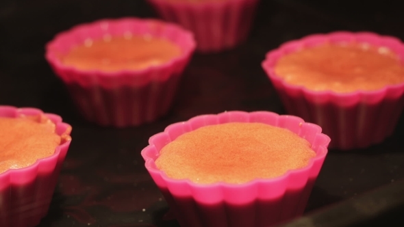 Cupcakes Baking In The Oven