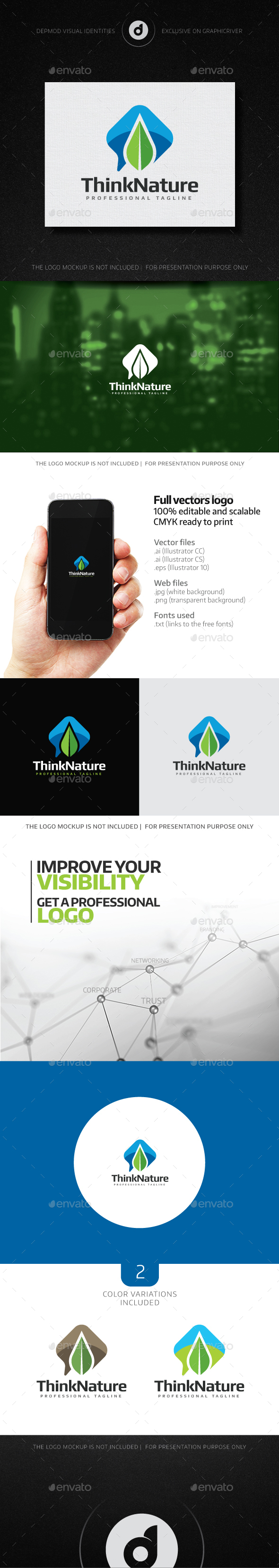 Think Nature Logo - Nature Logo Templates