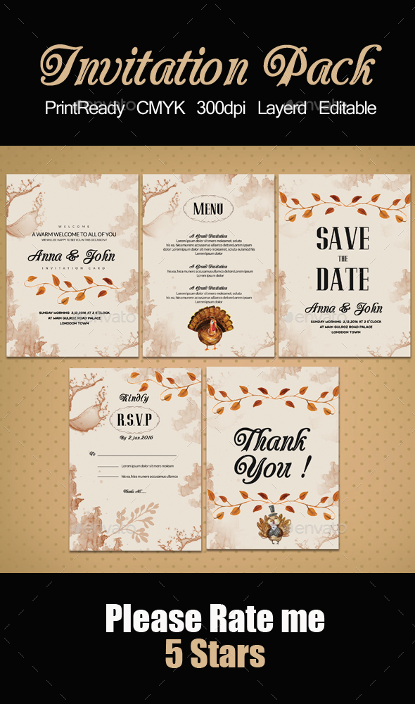 Invitation Pack Templates - Invitations Cards & Invites