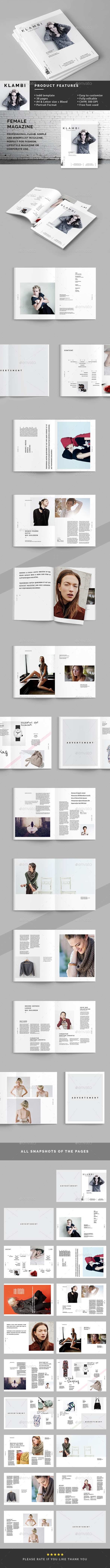 Female Magazine Template - Magazines Print Templates