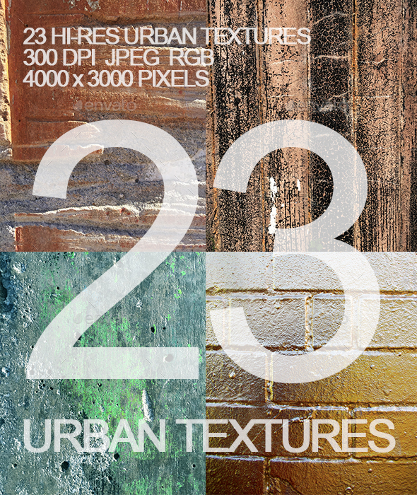 23 Urban Wall Textures - Industrial / Grunge Textures