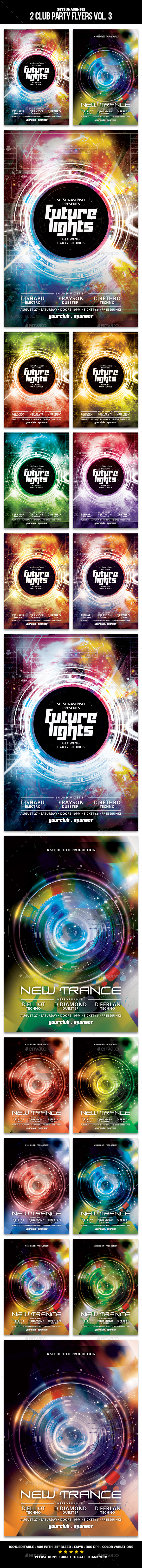 2 Club Party Flyers Vol. 3 - Clubs & Parties Events