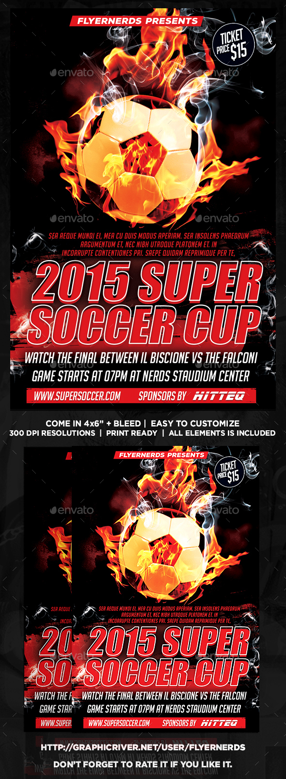 2015 Super Soccer Cup Sports Flyer - Sports Events