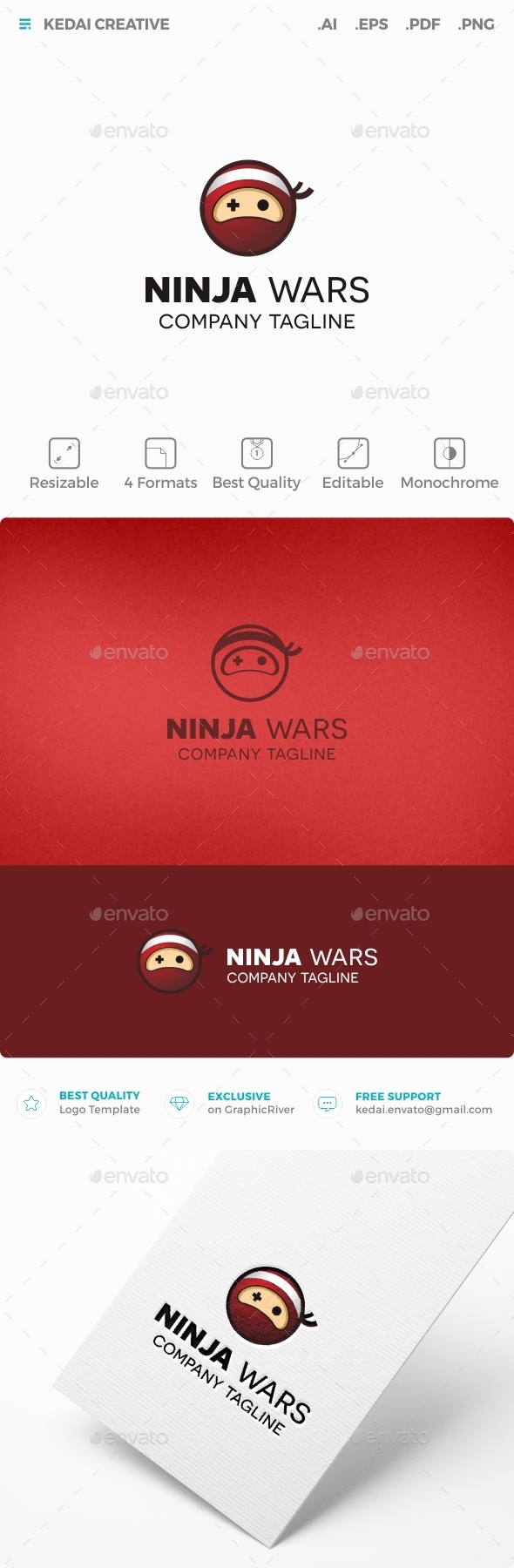 Ninja Wars - Symbols Logo Templates