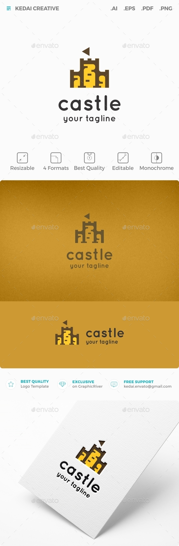 Castle - Buildings Logo Templates