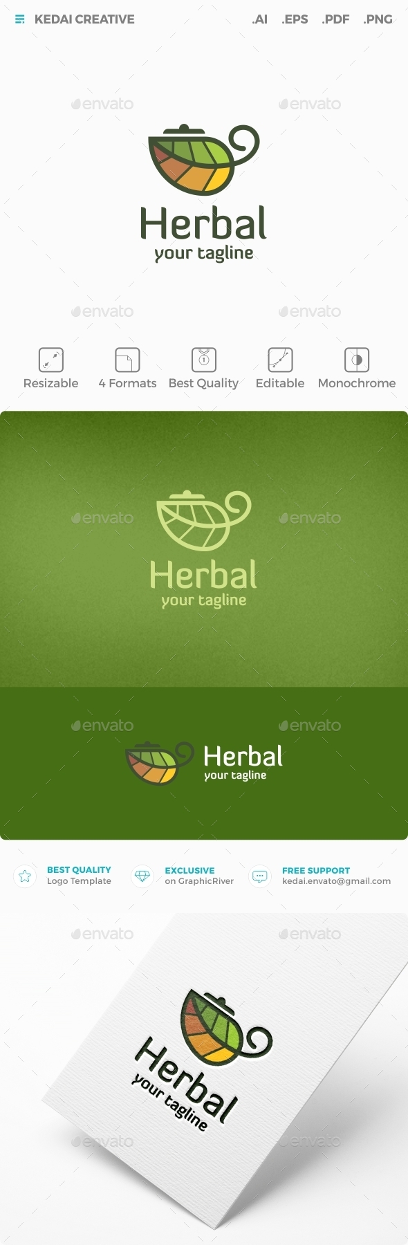 Herbal Product - Food Logo Templates