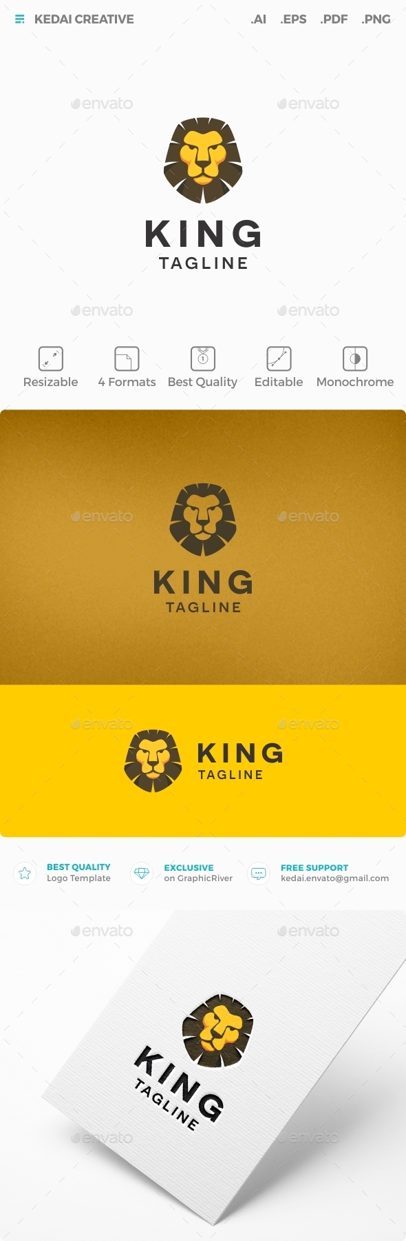 Lion King - Animals Logo Templates