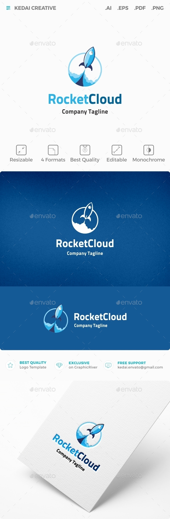 Rocket Cloud - Objects Logo Templates