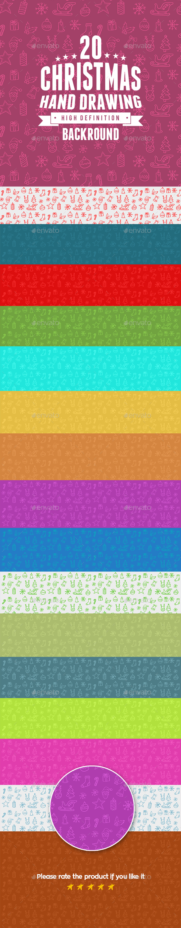 Christmas Backrounds Hand drawing - Backgrounds Graphics