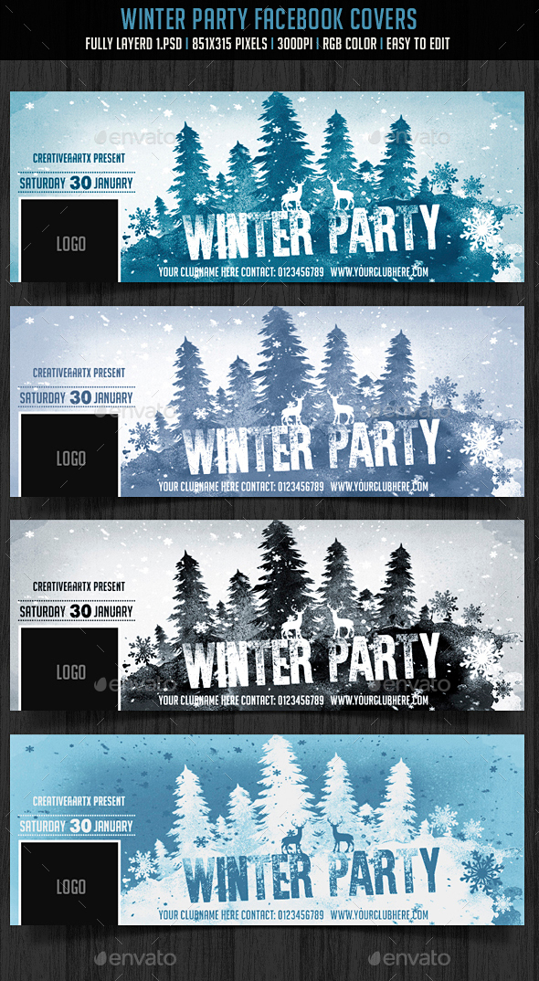 Winter Party FB Cover - Facebook Timeline Covers Social Media