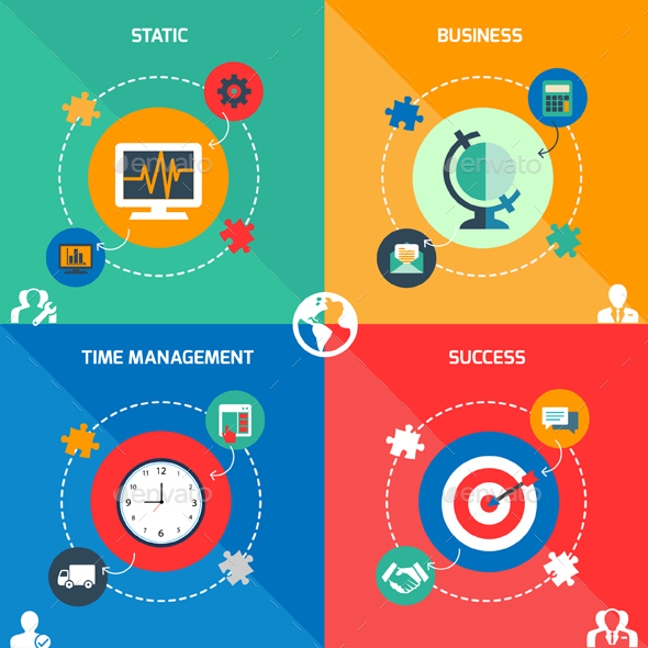 Flat Design Concept for Business Development - Concepts Business