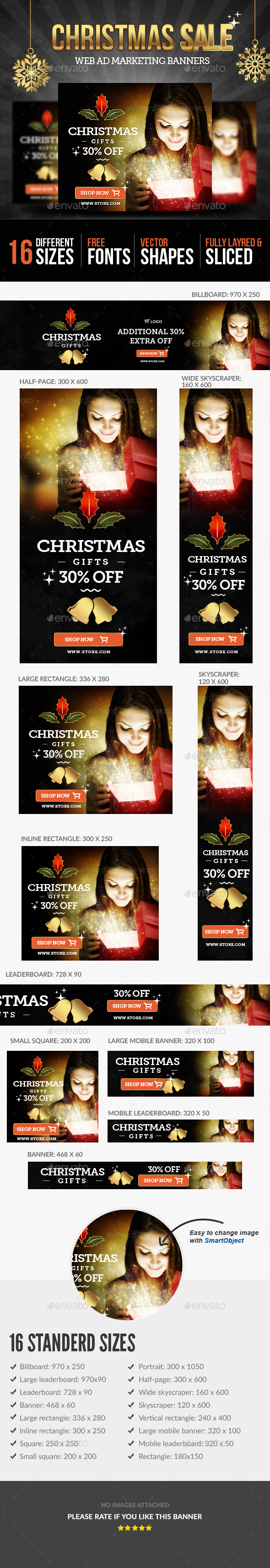 Christmas Sale Banners - Banners & Ads Web Elements