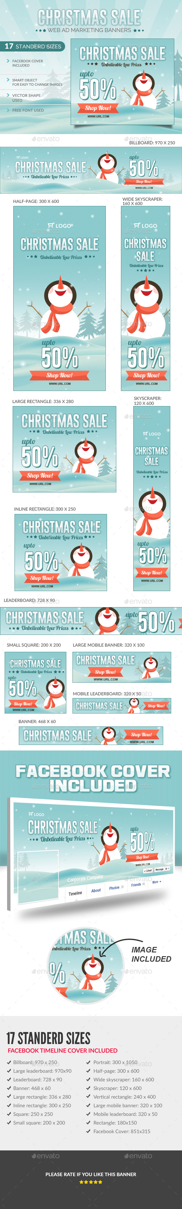 Christmas Sale Banners - Banners & Ads Web Elements