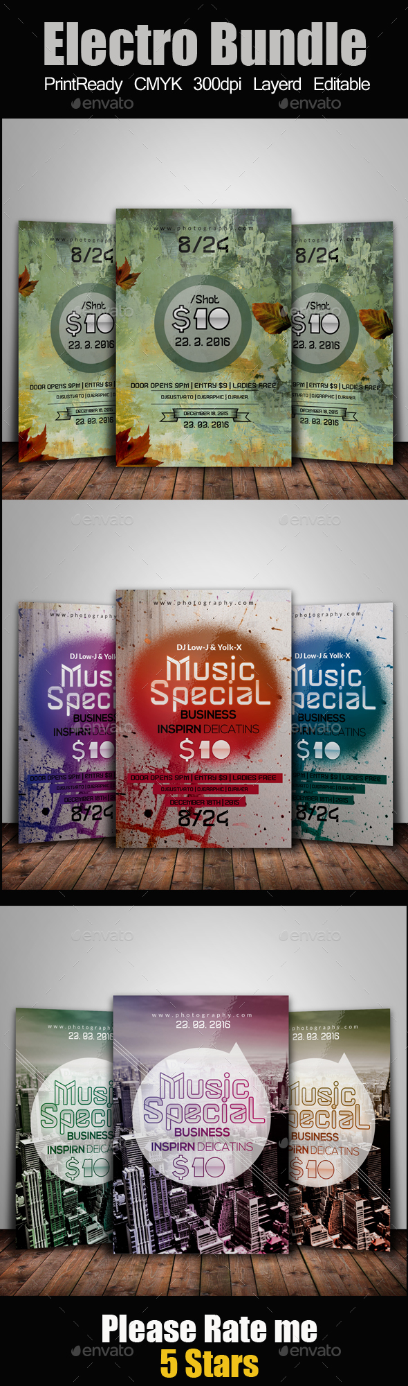 Electro & Futuristic Flyer Bundle - Clubs & Parties Events