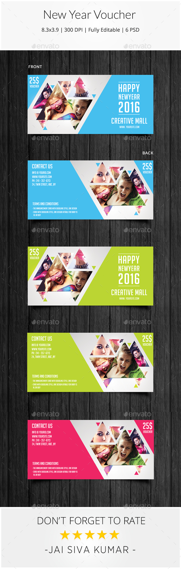 New Year Gift Voucher - Loyalty Cards Cards & Invites