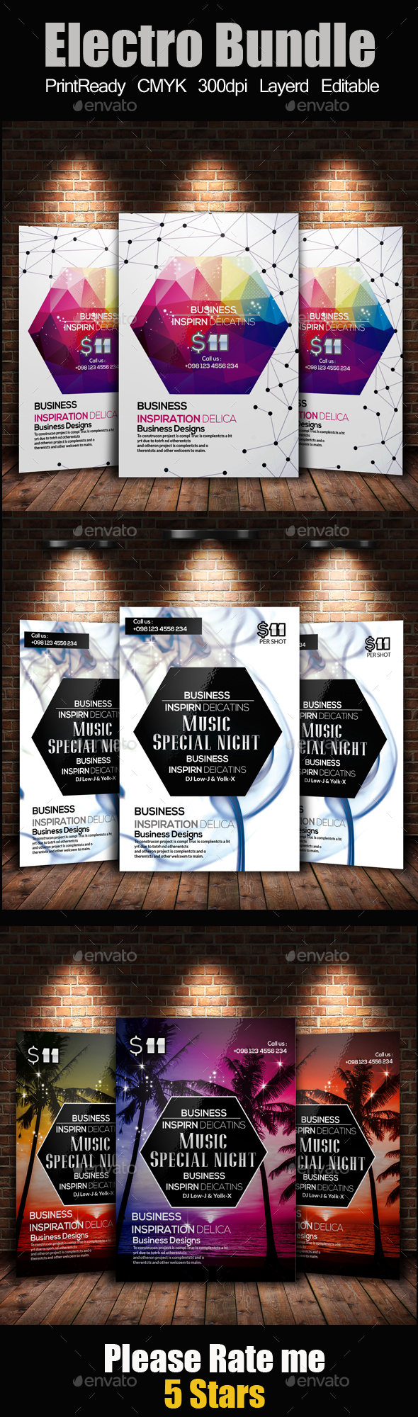 Creative Abstract Flyer Bundle - Clubs & Parties Events