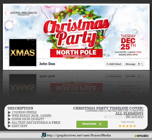 Christmas Party Facebook Timeline - Facebook Timeline Covers Social Media