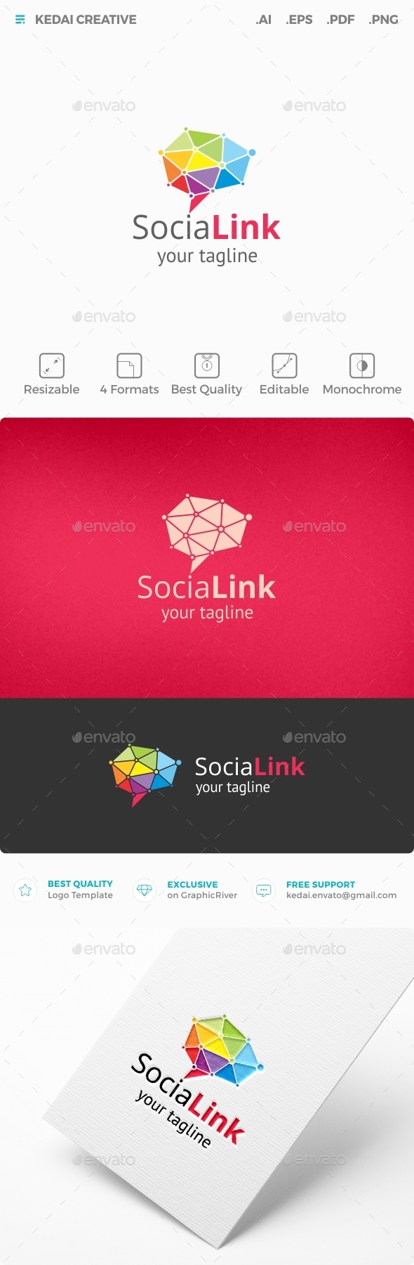 Social Link - Symbols Logo Templates