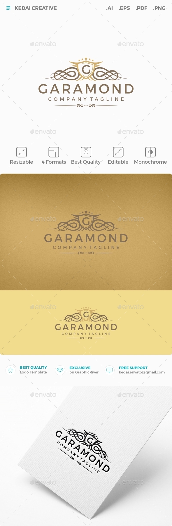 Garamond - Crests Logo Templates