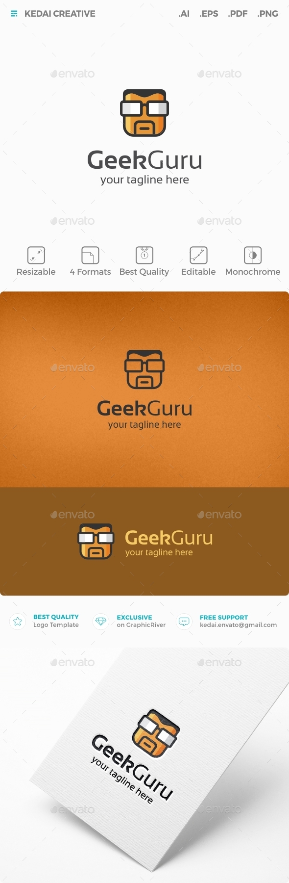 Geek Guru - Humans Logo Templates