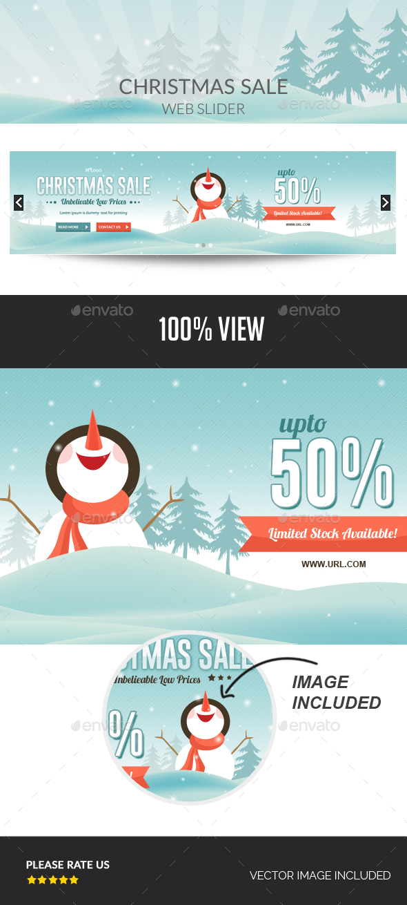 Christmas Sale Slider - Sliders & Features Web Elements
