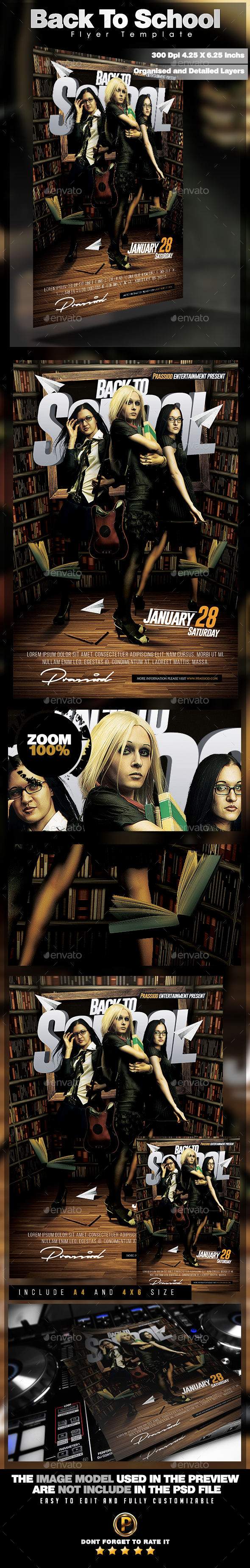 Back To School Flyer Template - Clubs & Parties Events