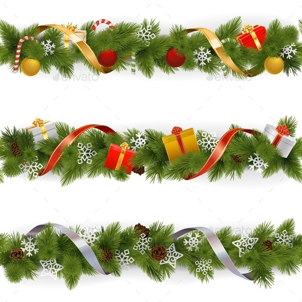 Vector Christmas Border Set 3 - Christmas Seasons/Holidays