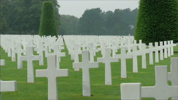 Horizon View of the Cemetery with the Crosses