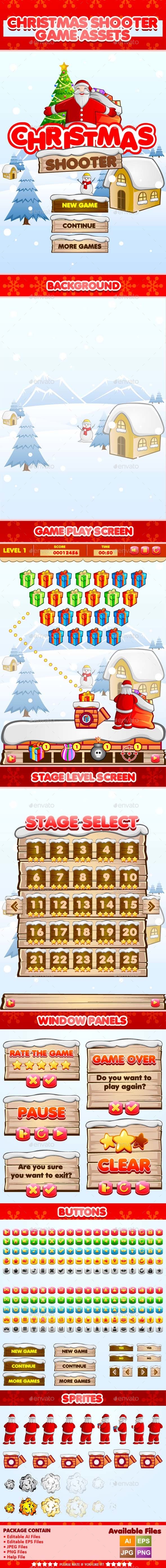Christmas Shooter Game Assets - Game Kits Game Assets